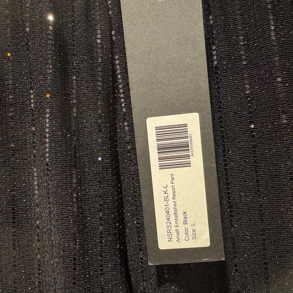 Noli Black Wide Leg Pants with Sequin Accents - Picture 5 of 9